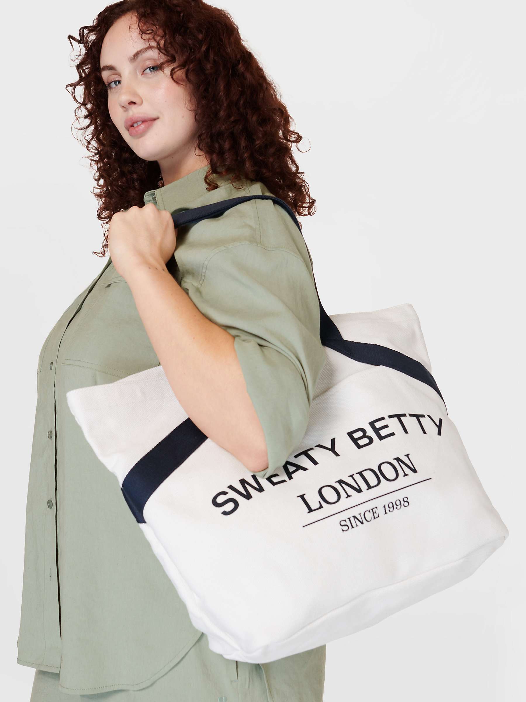 Buy Sweaty Betty Essentials Canvas Tote Bag, Lily White Online at johnlewis.com