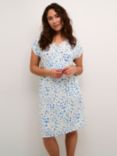 KAFFE Jenn Knee Length Dress, Blue/Turtledove