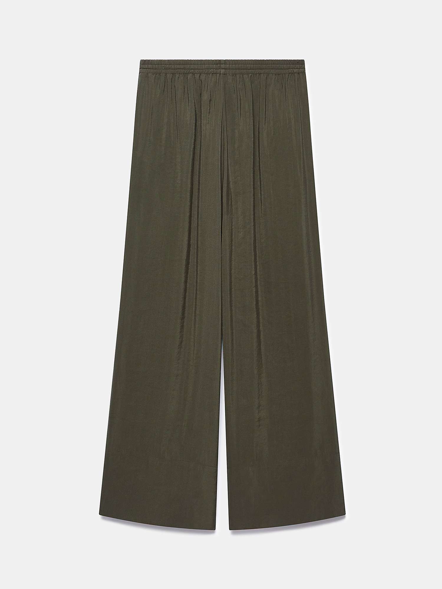 Buy Mint Velvet Wide Leg Drawstring Trousers, Khaki Online at johnlewis.com