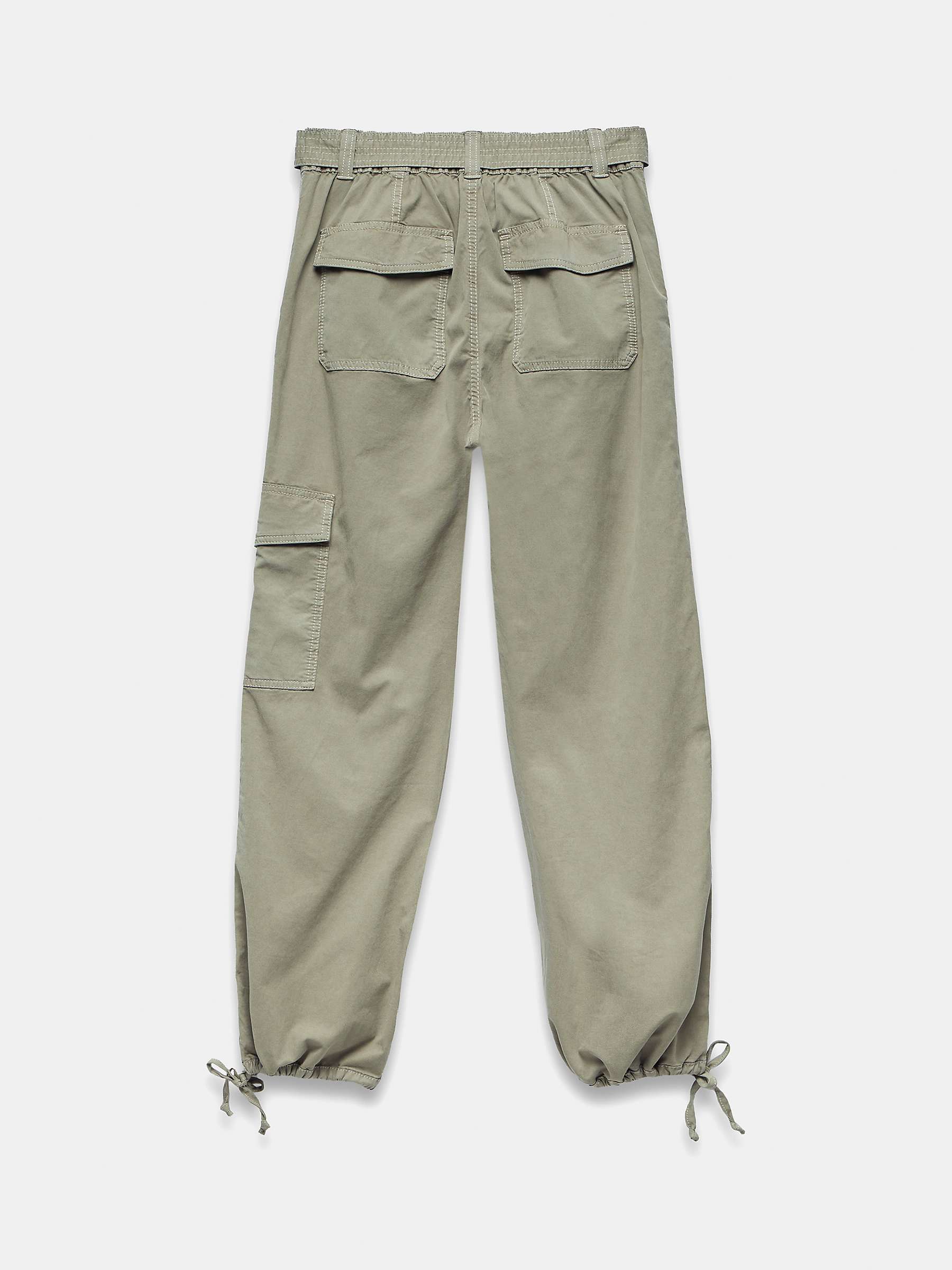 Buy Mint Velvet Tie Cuff Cargo Trousers, Khaki Online at johnlewis.com