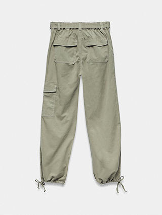 Mint Velvet Tie Cuff Cargo Trousers, Khaki