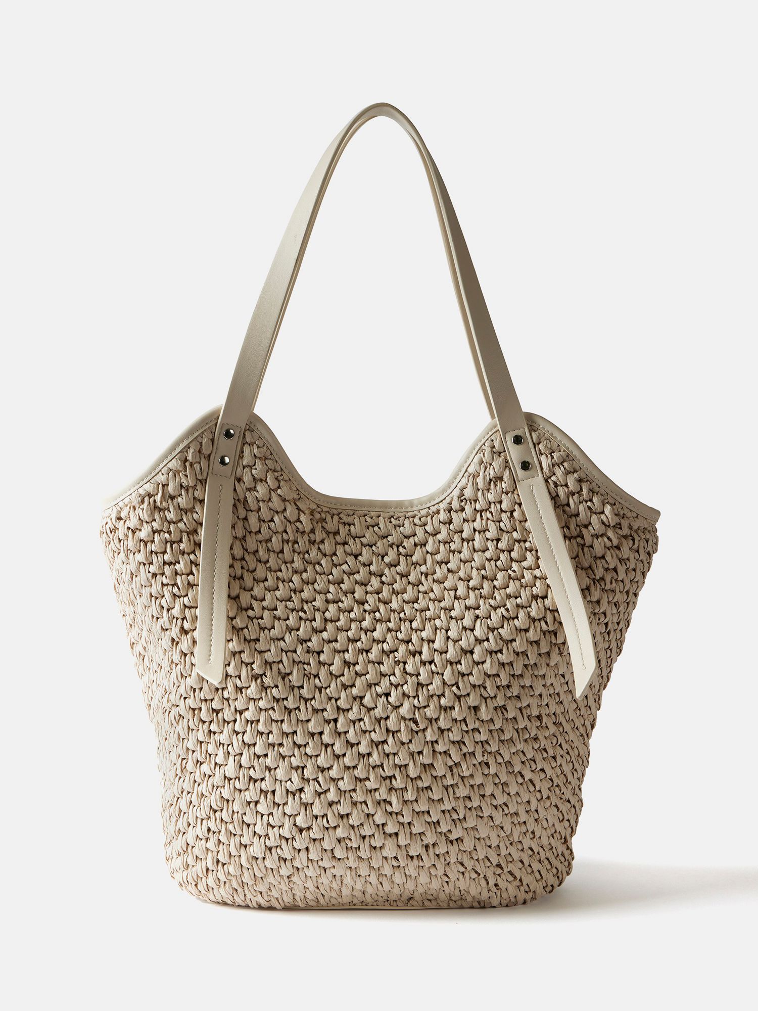 Mint Velvet Woven Tote Bag, Natural, One Size