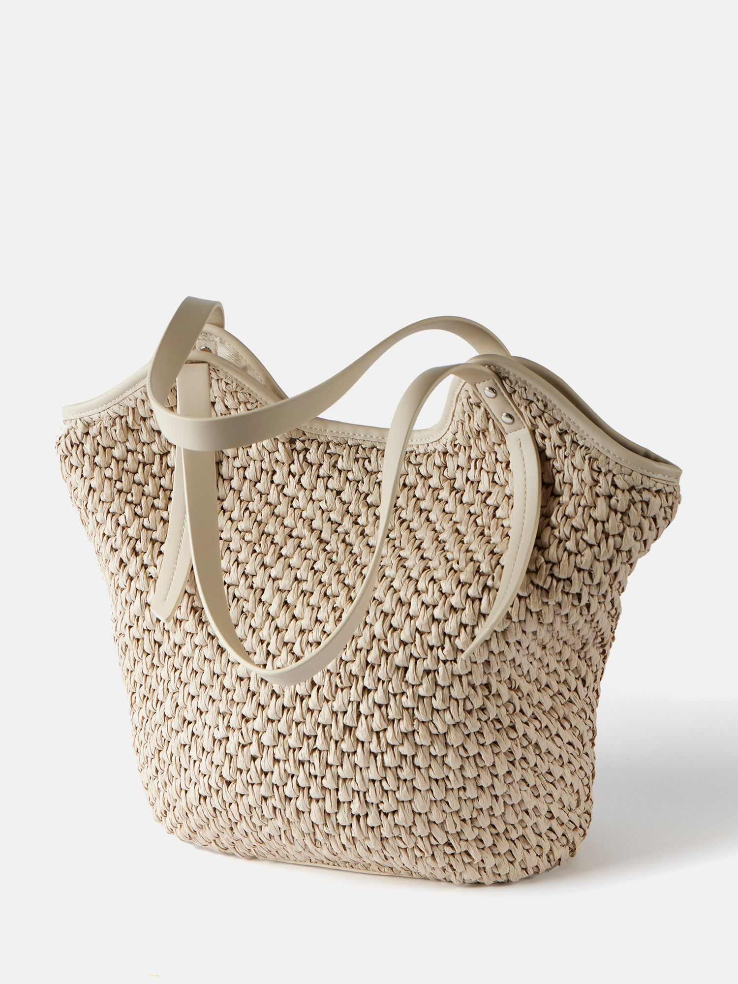 Mint Velvet Woven Tote Bag, Natural, One Size