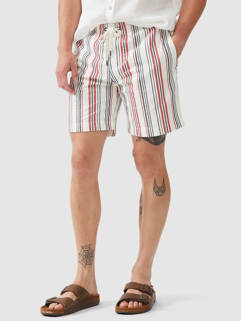 Rodd & Gunn Wellpark Avenue Cotton Stripe Resort Shorts, Garnet, XXS