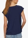 Sisters Point Low Cap Sleeve T-Shirt, Navy