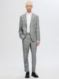 SELECTED HOMME Slim Fit Linen Trousers, Flint Gray