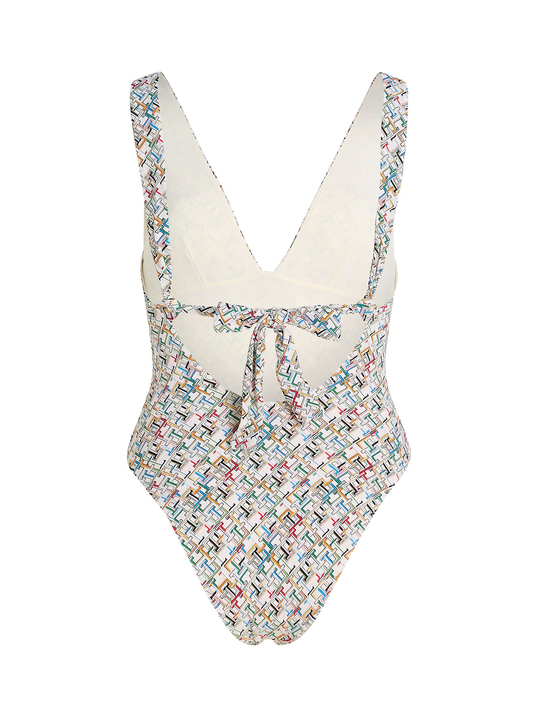 Buy Tommy Hilfiger Plunge Swimsuit, Multi Mon Calico Online at johnlewis.com