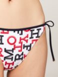 Tommy Hilfiger Logo Side Tie Bikini, Red/Desert Sky