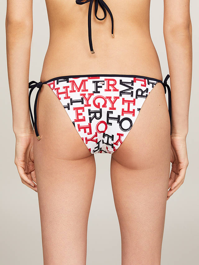Tommy Hilfiger Logo Side Tie Bikini, Red/Desert Sky