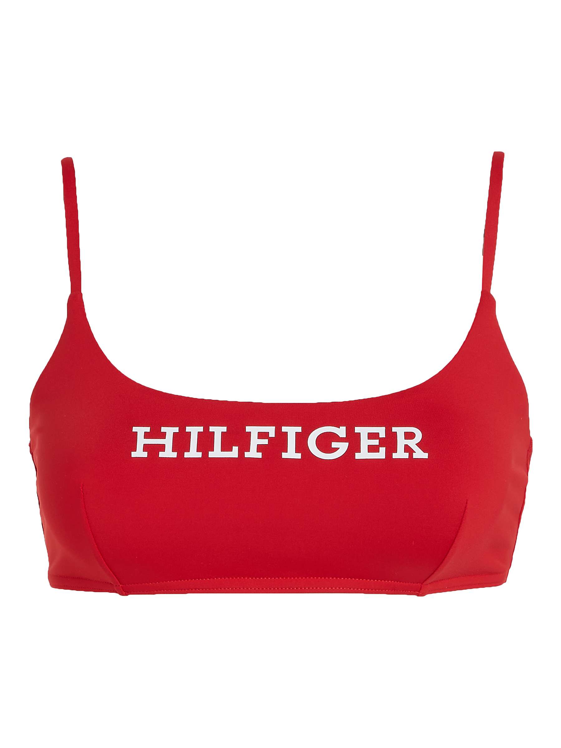 Buy Tommy Hilfiger Bralette Logo Swim Top, Primary Red Online at johnlewis.com
