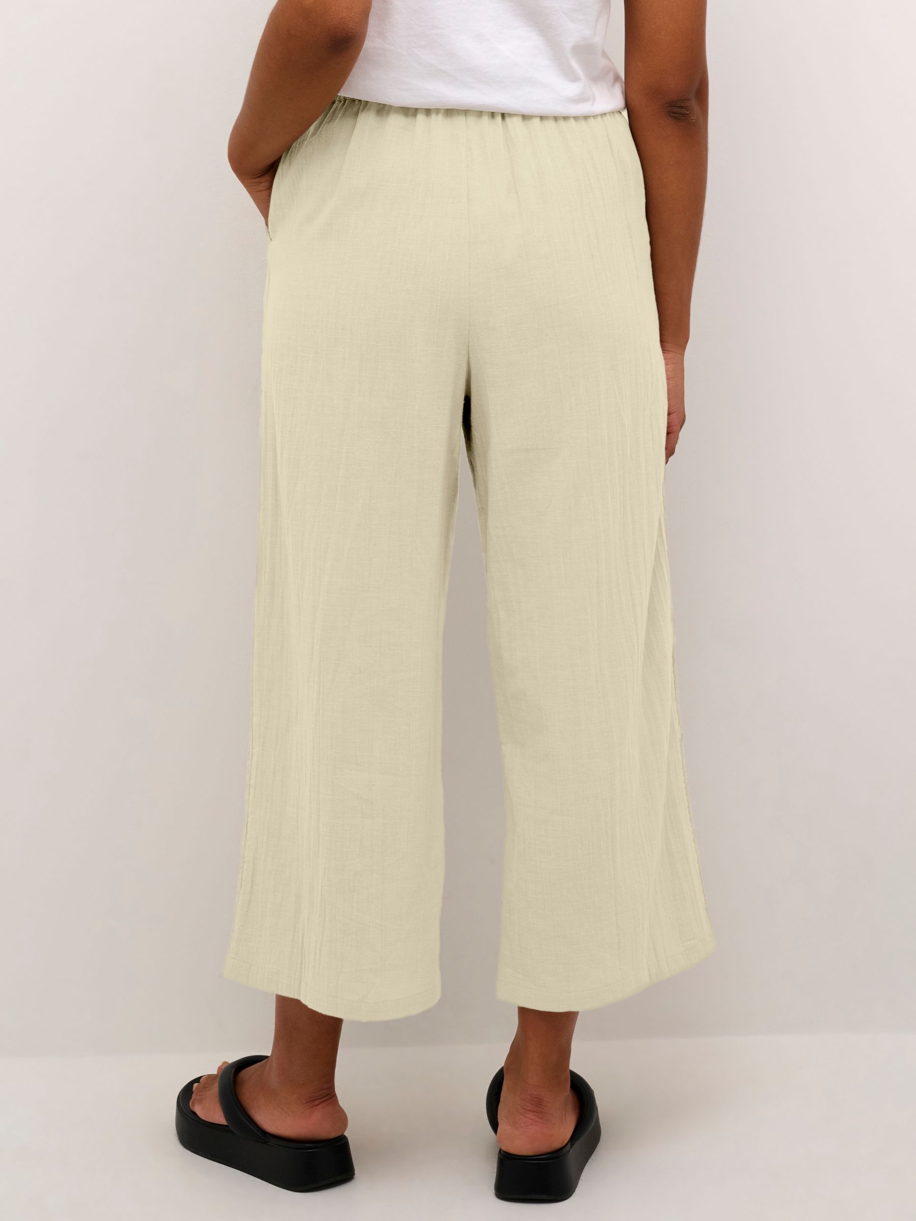 Buy KAFFE Emily Wide Leg Culotte Trousers, Feather Grey Online at johnlewis.com