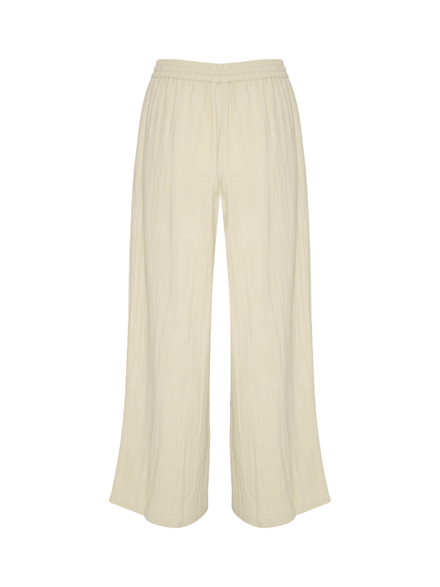 Buy KAFFE Emily Wide Leg Culotte Trousers, Feather Grey Online at johnlewis.com