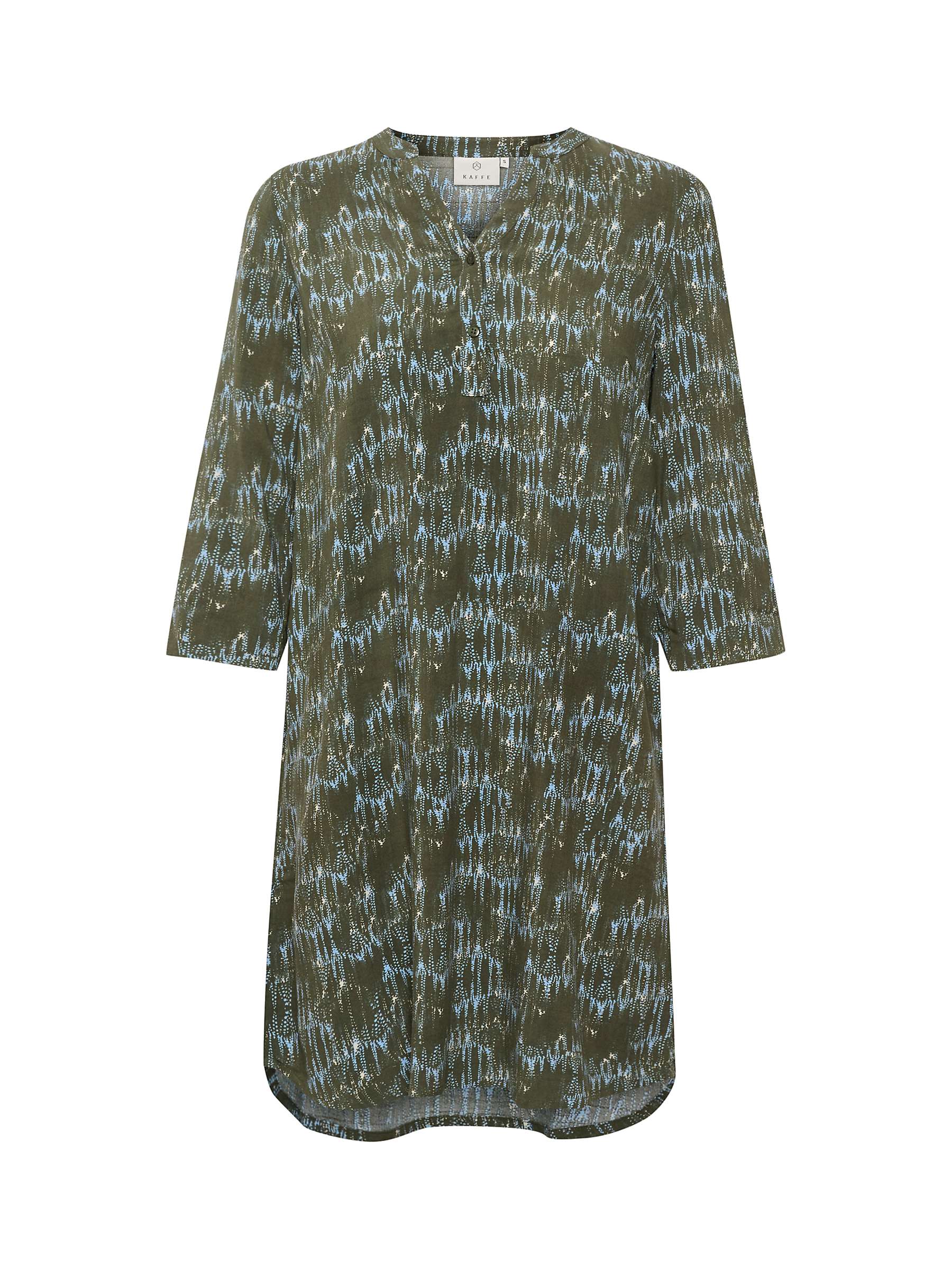 Buy KAFFE Emilia Abstract Print Tunic Dress, Green/Multi Online at johnlewis.com