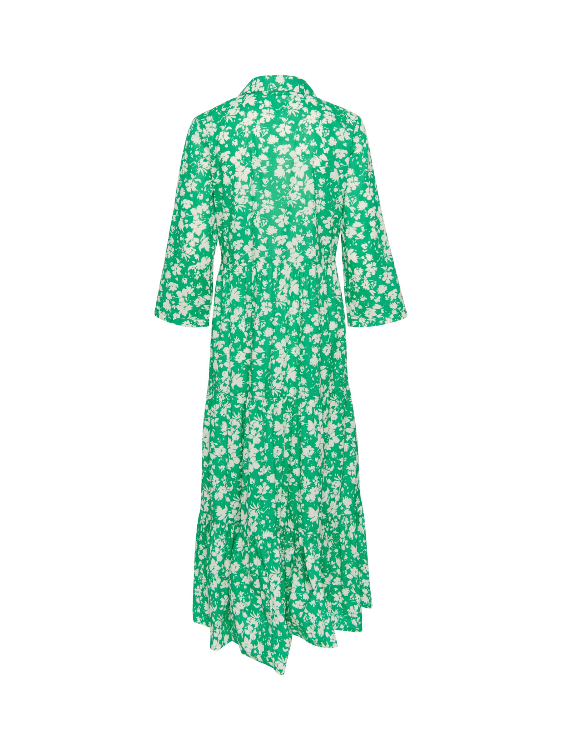 Saint Tropez Zus Long Sleeve Shirt Maxi Dress, Bright Green, S