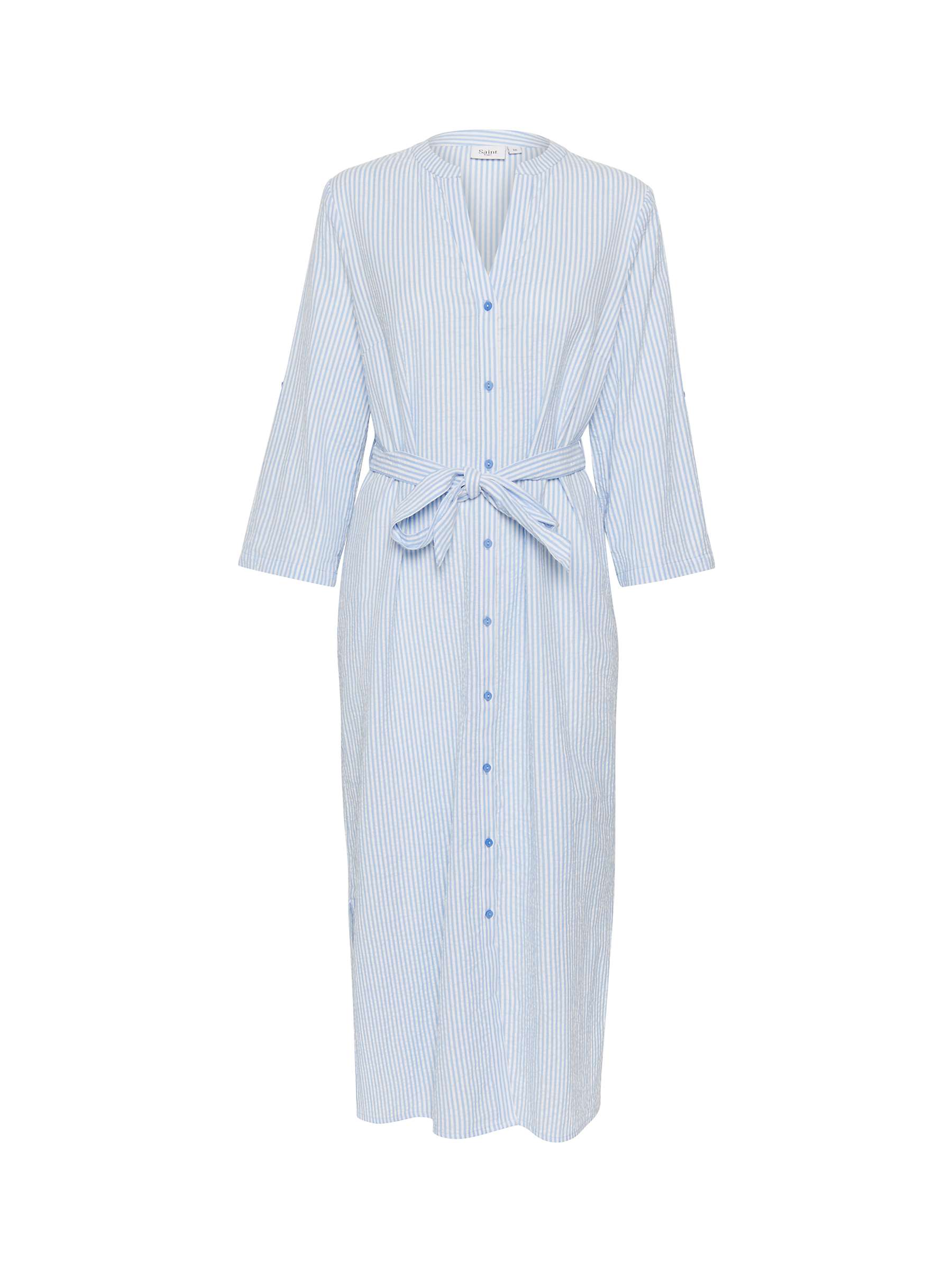 Buy Saint Tropez Ziba Button Long Sleeve Midi Dress, Dutch Canal Online at johnlewis.com