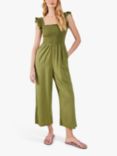 Accessorize Wrap Front Jumpsuit, Green