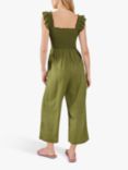 Accessorize Wrap Front Jumpsuit, Green