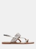 HUSH Wren Weave Sandals, Silver Metallic