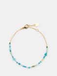 HUSH Maisie Multi Beaded Friendship Bracelet, Gold/Multi