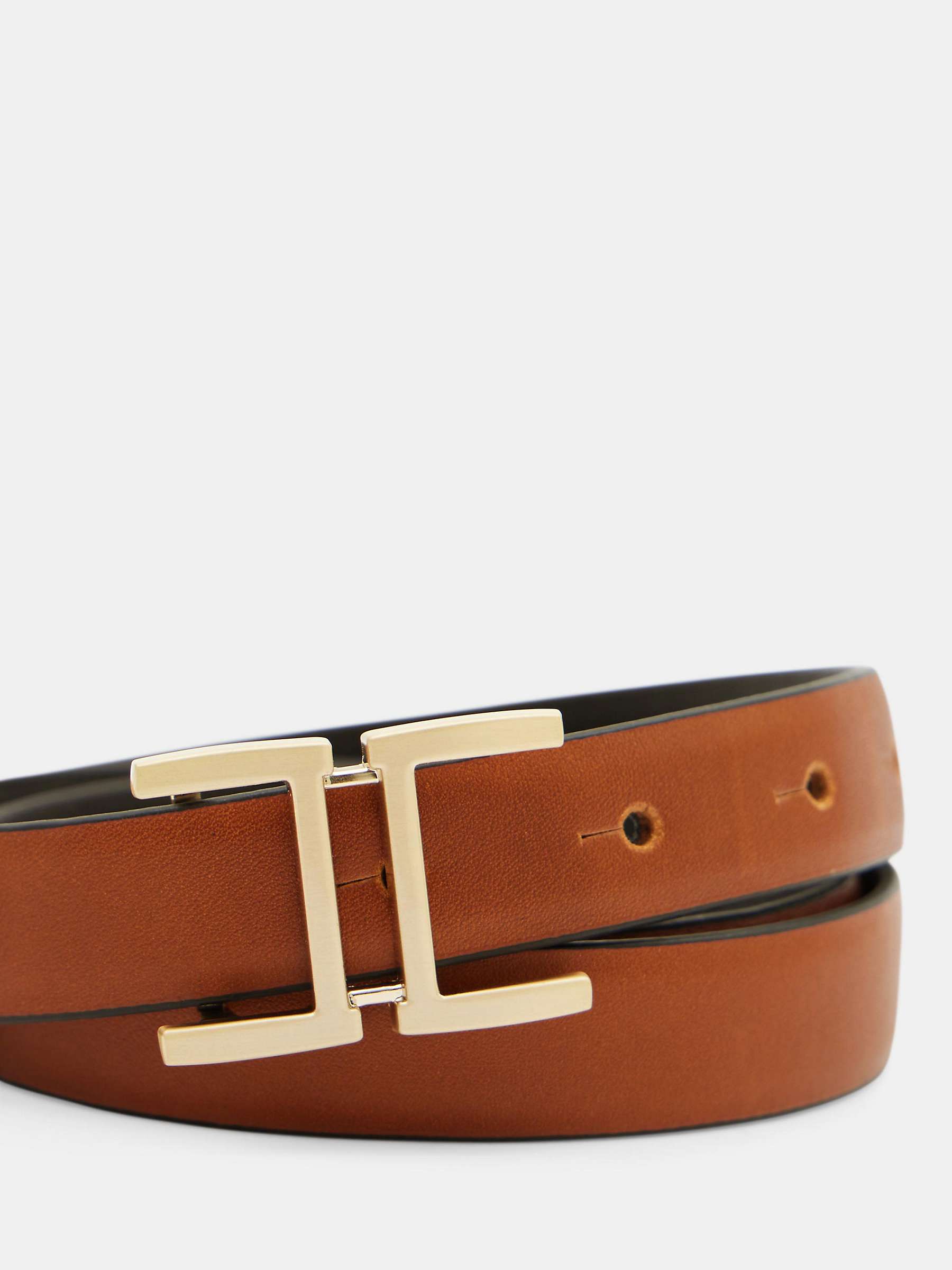 Buy HUSH Remy Leather Reversible Belt, Black/Tan Online at johnlewis.com