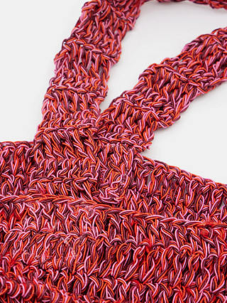 HUSH Capri Crochet Tote Bag, Red/Multi
