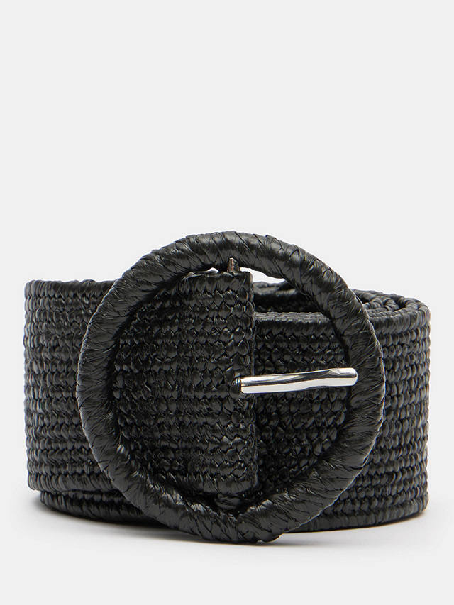 HUSH Wrenley Woven Belt, Black