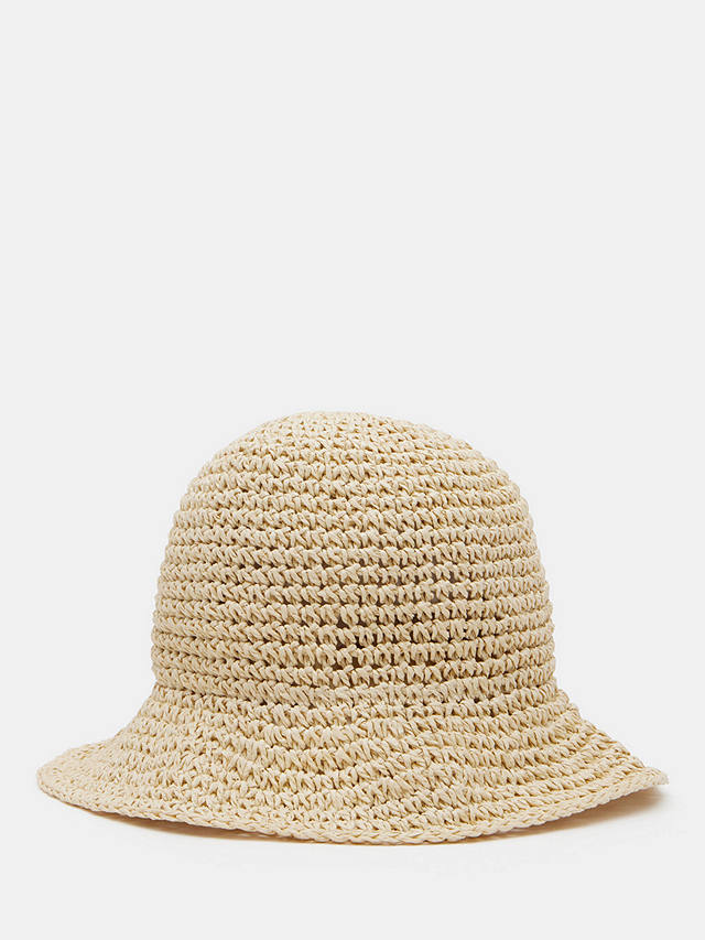 HUSH Remy Raffia Bucket Hat, Natural