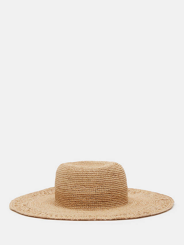 HUSH India Weave Floppy Hat, Natural