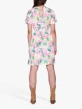 Sisters Point Giji Floral Summer Print Mini Dress, Green/Pink