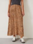 HUSH Tia Maxi Skirt, Natural Leopard