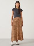 HUSH Tia Maxi Skirt, Natural Leopard