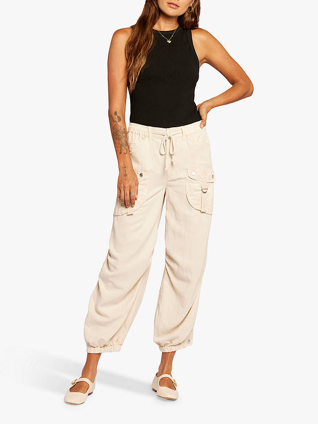 Current/Elliott The Upright Loose Cargo Trousers, Biscuit at John Lewis ...