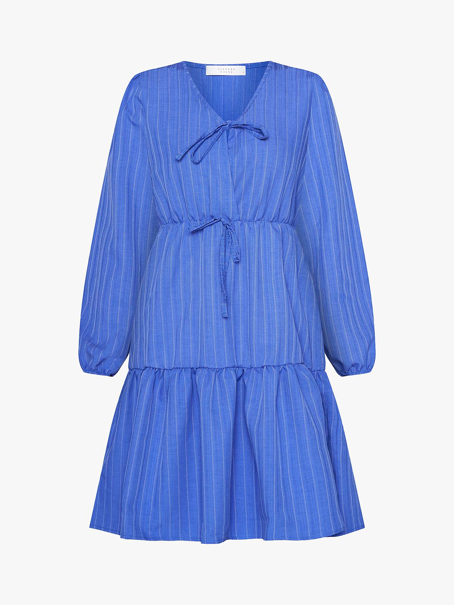 Buy Sisters Point Short Summer Tie Detail Mini Dress, Royal Blue Online at johnlewis.com