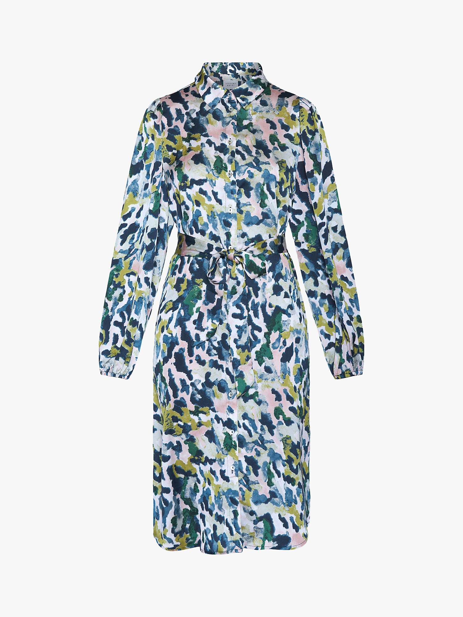 Buy Sisters Point Ella Leopard Print Shirt Dress, Pine/Multi Online at johnlewis.com