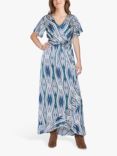 Sisters Point Ehtnic Print Maxi Wrap Dress, Blue/Multi