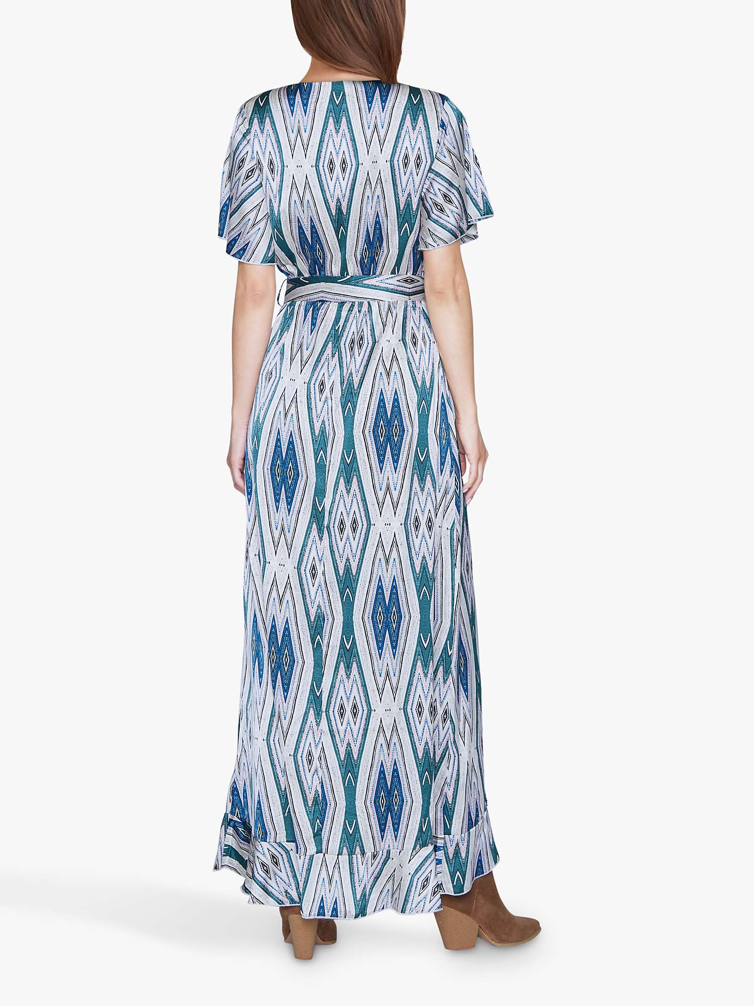 Buy Sisters Point Ehtnic Print Maxi Wrap Dress, Blue/Multi Online at johnlewis.com