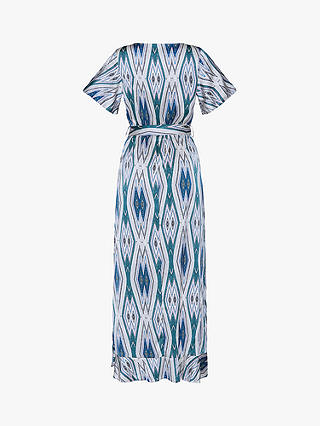Sisters Point Ehtnic Print Maxi Wrap Dress, Blue/Multi