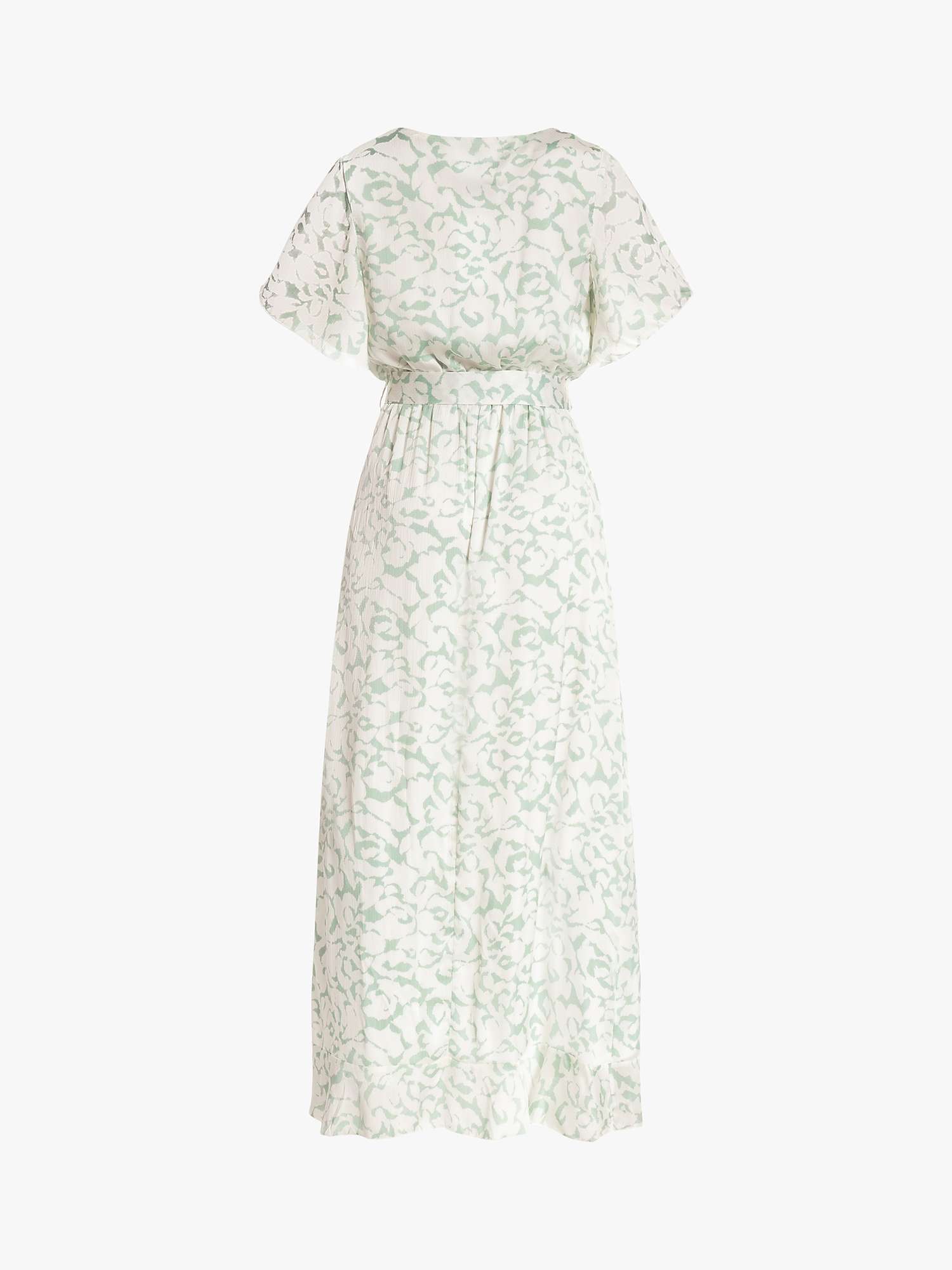 Buy Sisters Point Floral Print Maxi Wrap Dress, Light Green/White Online at johnlewis.com