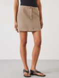 HUSH Deia Utility Cotton Mini Skirt, Darker Beige, Darker Beige