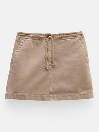 HUSH Deia Utility Cotton Mini Skirt, Darker Beige