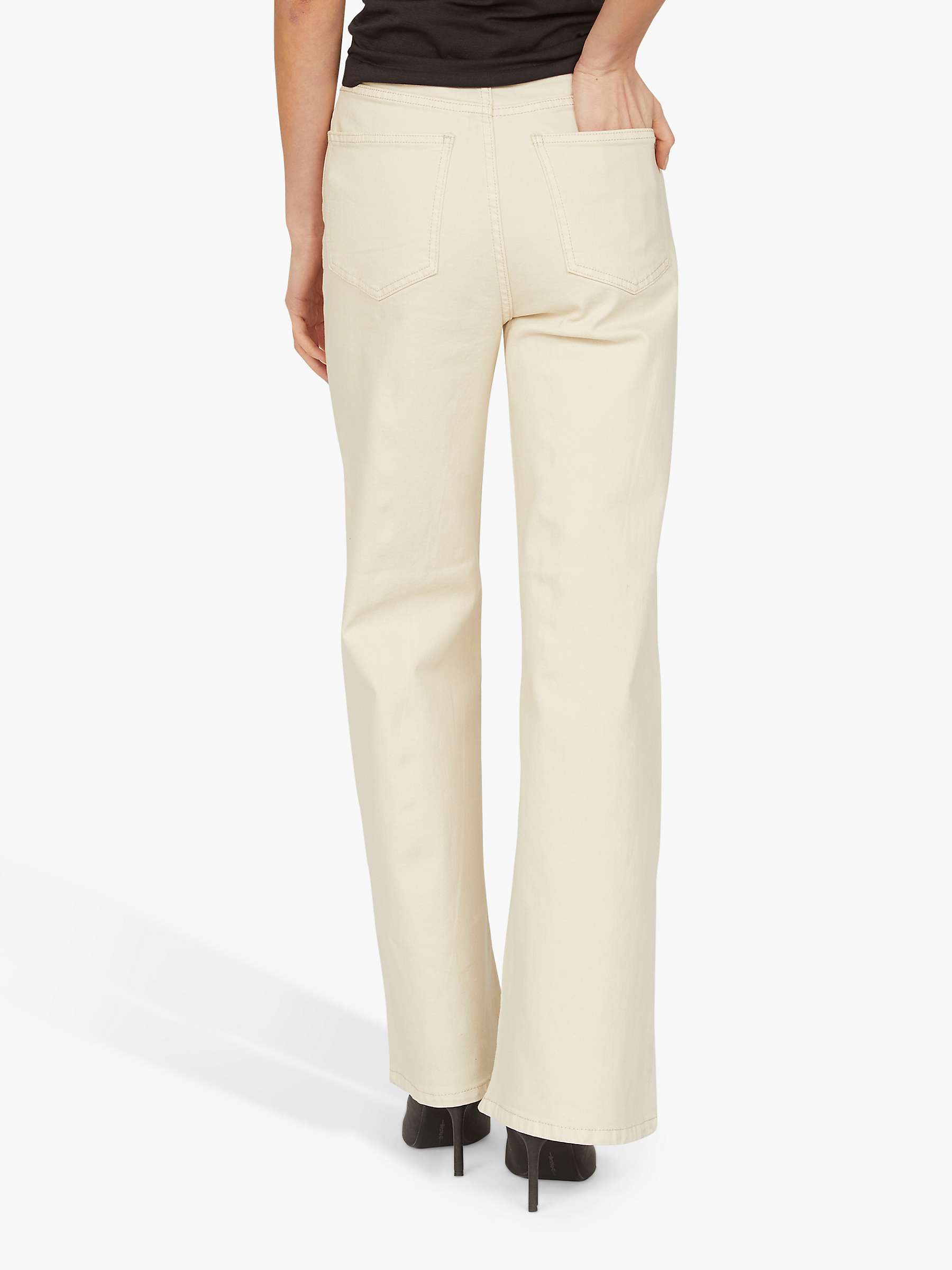 Buy Sisters Point Owi Wide Leg Jeans, Porcelain Online at johnlewis.com