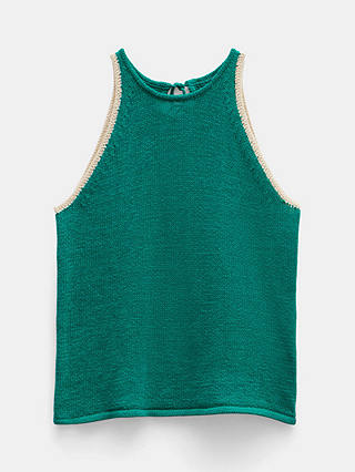 HUSH Keekee Contrast Stitch Knitted Vest, Green