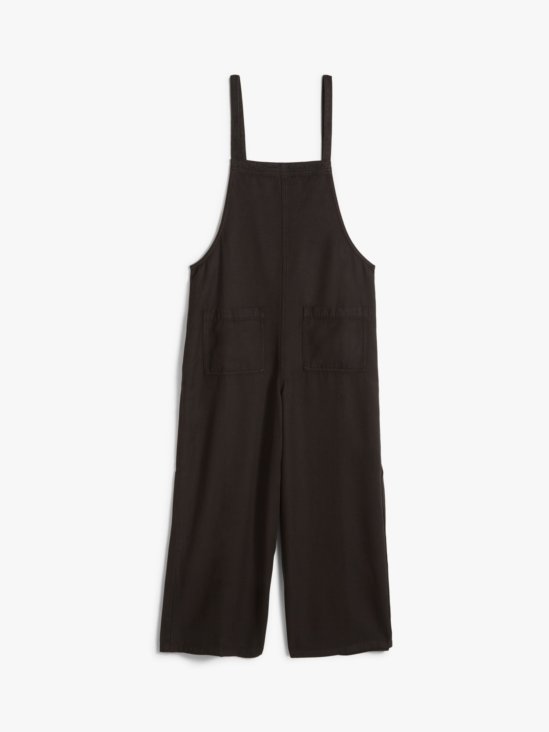 HUSH  Allegra Cropped Dungarees, Washed Black, 10