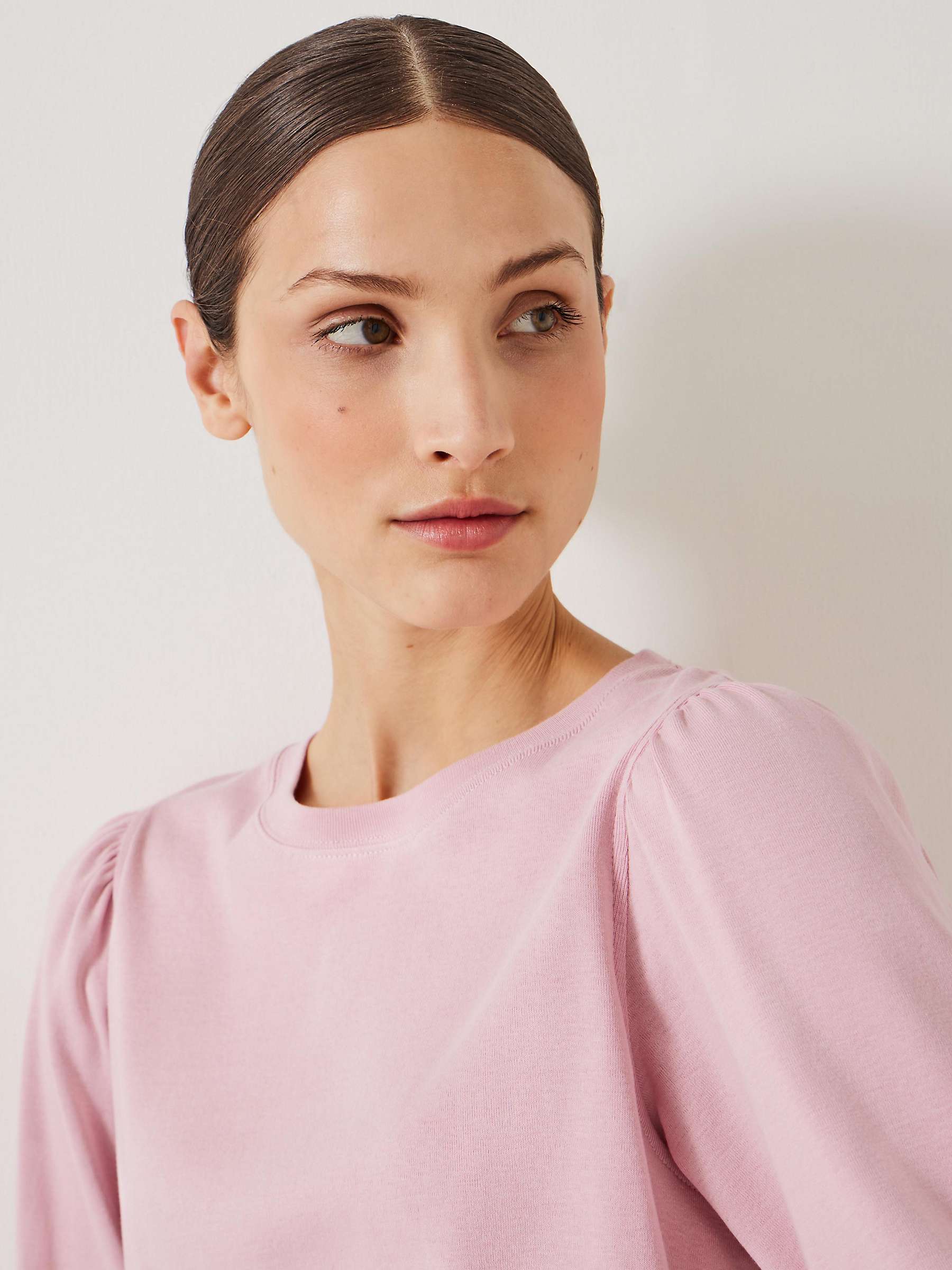 Buy HUSH Emily Puff Sleeve Cotton Jersey Top Online at johnlewis.com