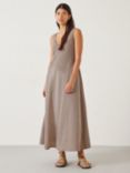 HUSH Lina Gingham Maxi Dress, Black/Blush