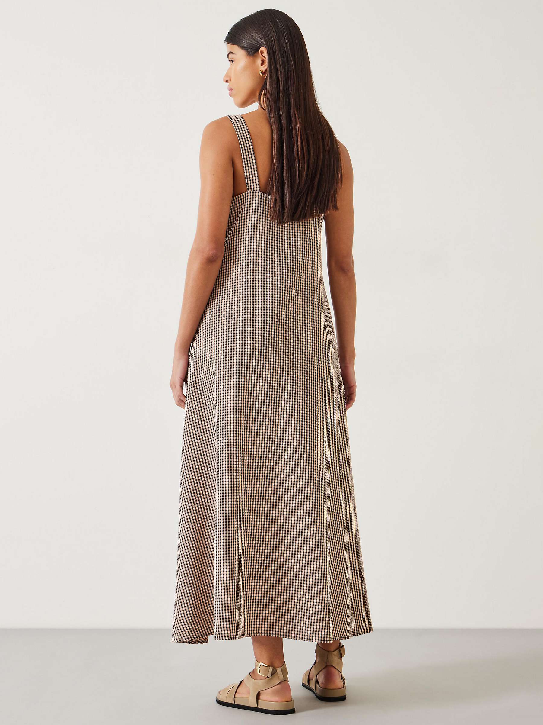 Buy HUSH Lina Gingham Maxi Dress, Black/Blush Online at johnlewis.com