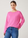 HUSH Aarani Open Neck Linen Blend Top, Pink