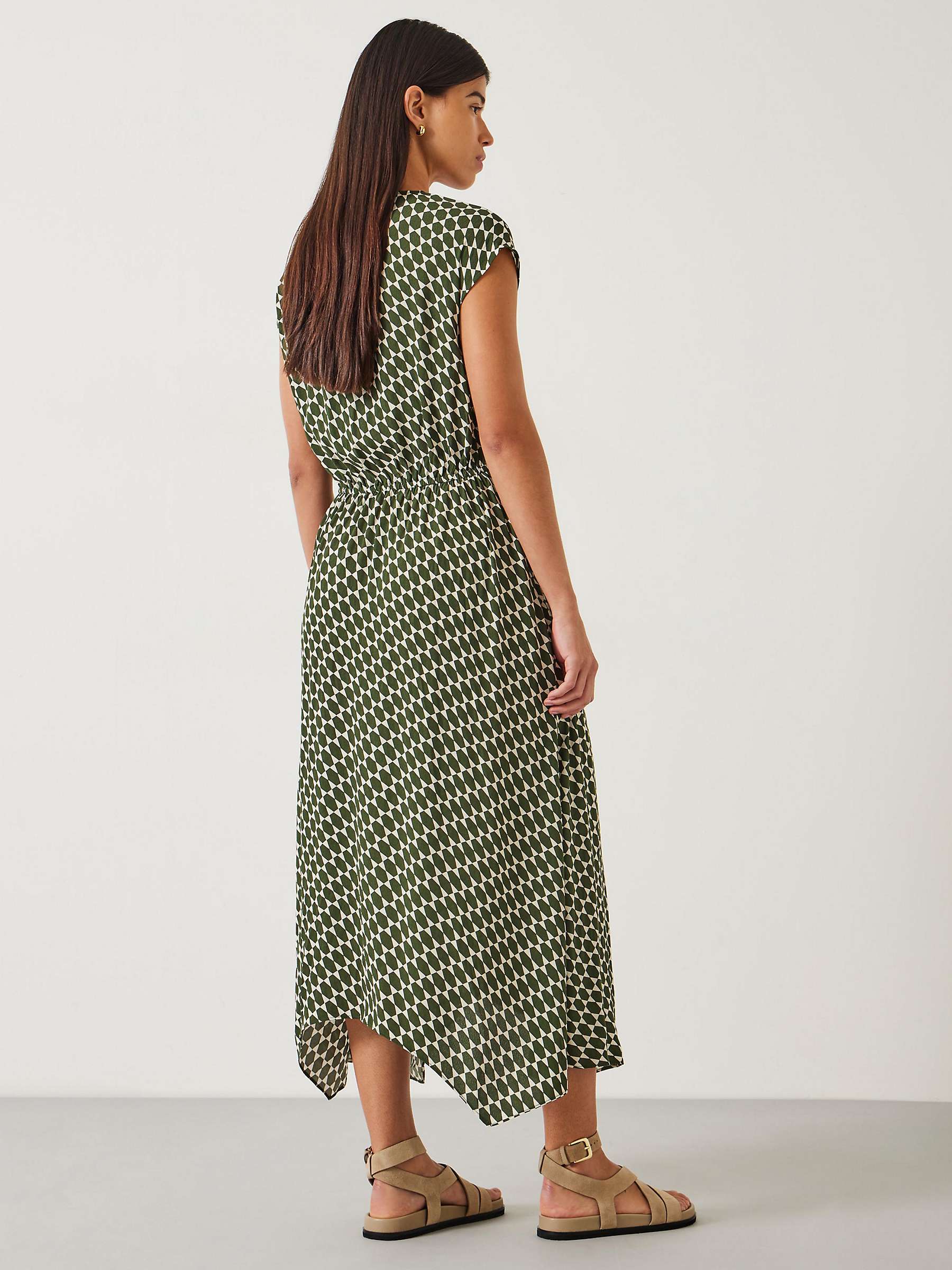 Buy HUSH Klara Maxi Dress, Geo Star Khaki Online at johnlewis.com