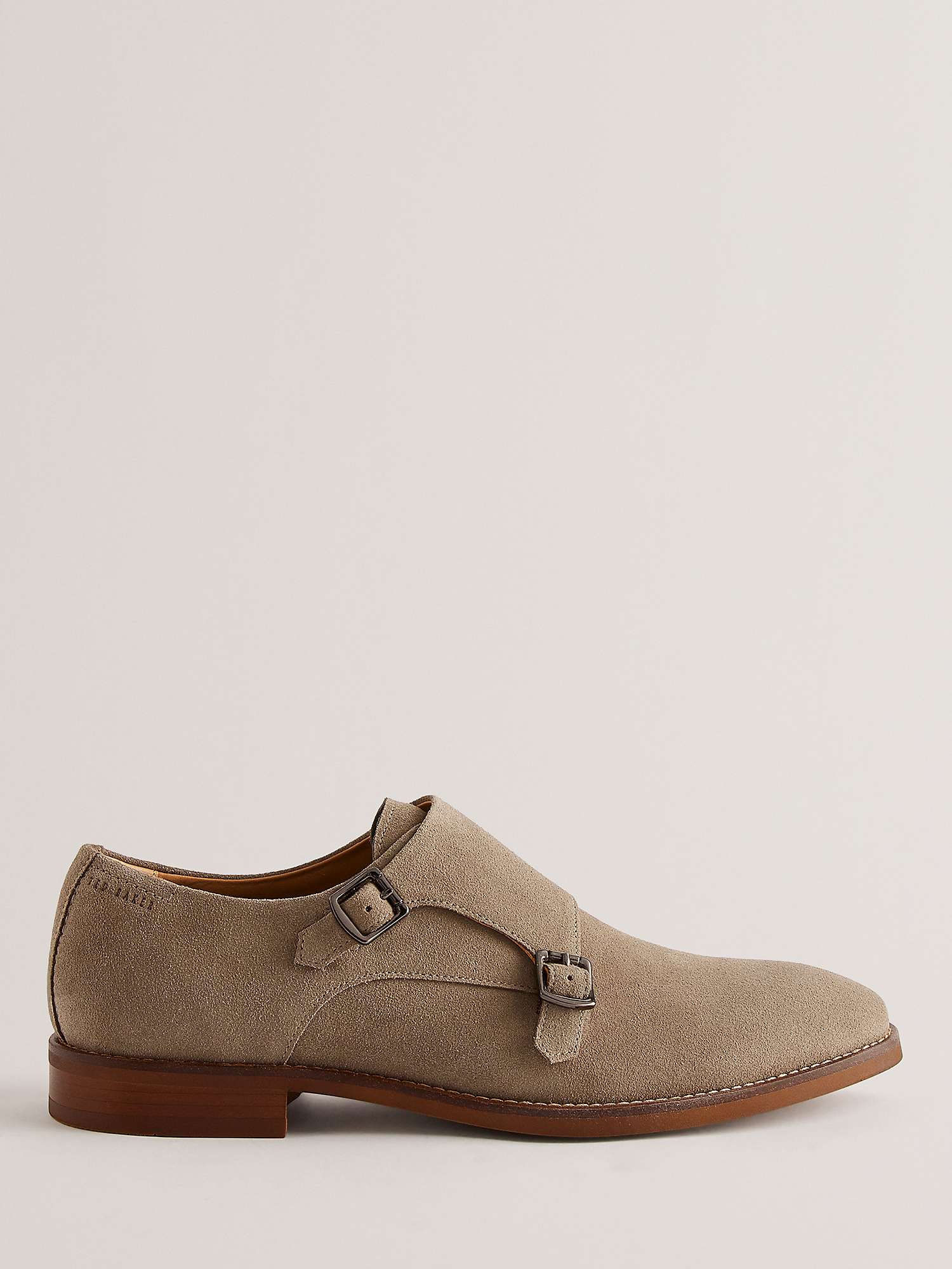 Buy Ted Baker Bromly Monk Strap Shoe, Khaki Online at johnlewis.com