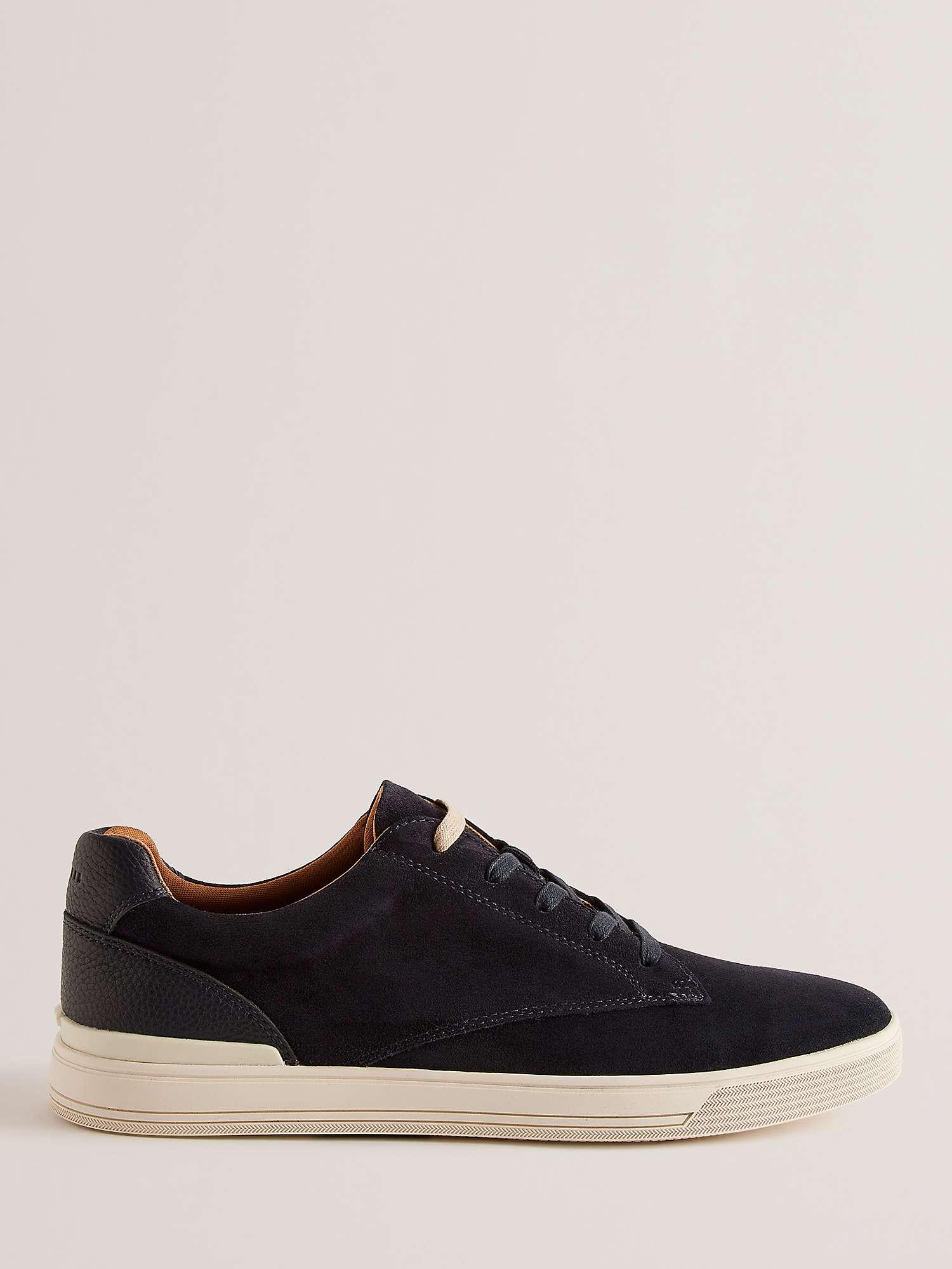 Buy Ted Baker Brentfd Textured Leather Low Top Trainers Online at johnlewis.com